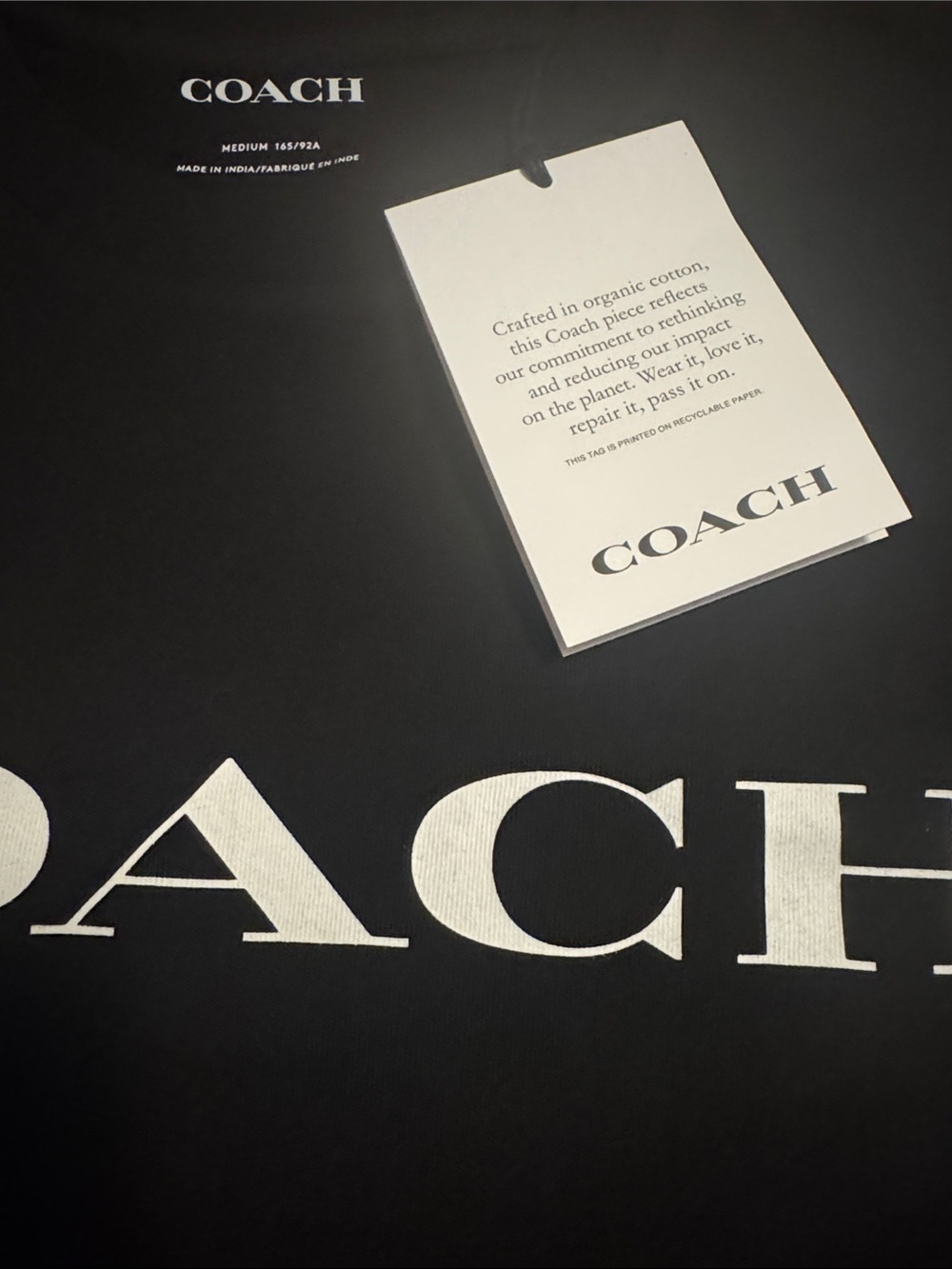 Coach Black Short Sleeve Tee with White Logo - CR035
Bundle and Save Today! - Picture 5 of 6